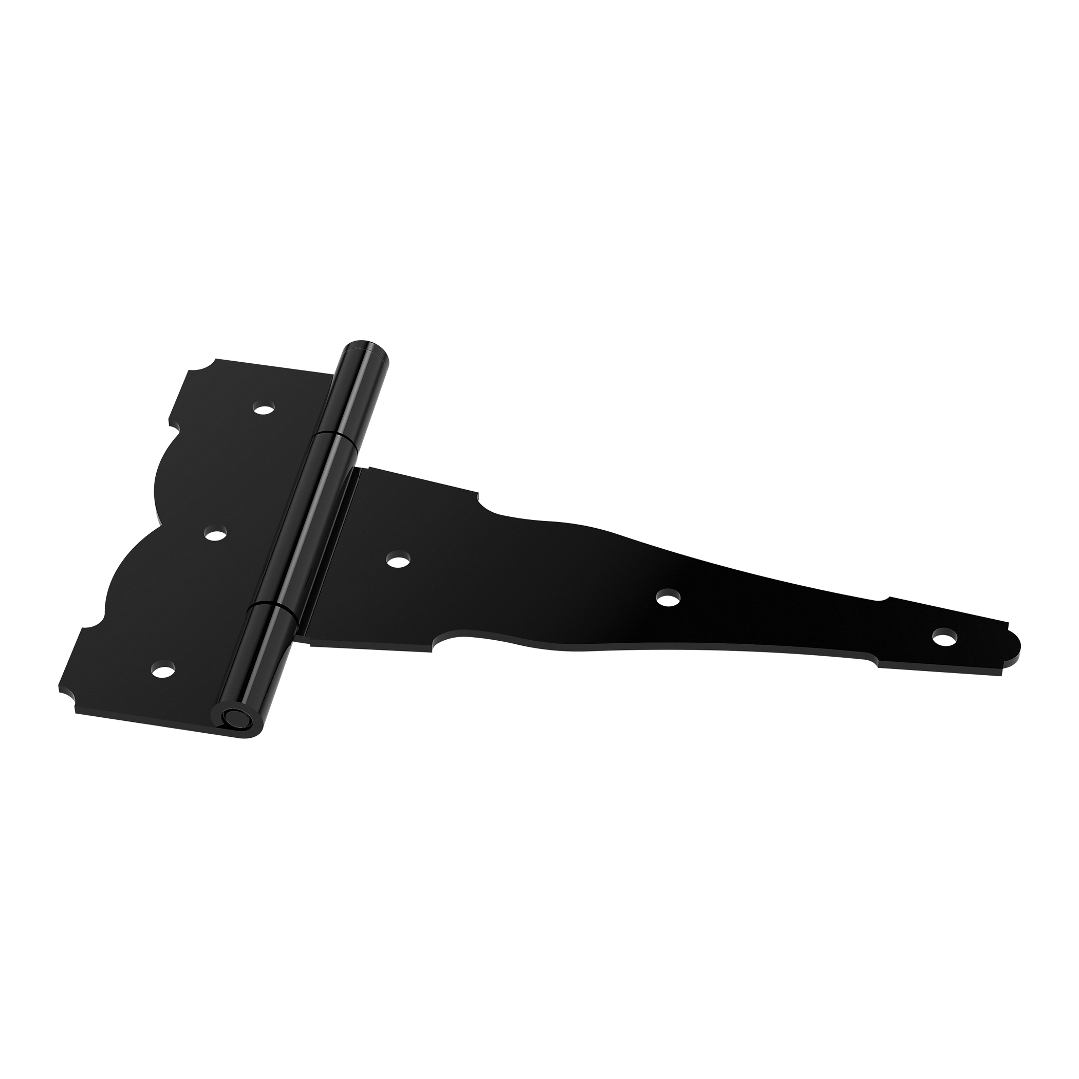National Hardware N166-012 Decorative T-Hinge, 10 in W Gate Leaf, 1/8 in Thick Gate Leaf, 1/8 in Thick Frame Leaf, Steel - 2