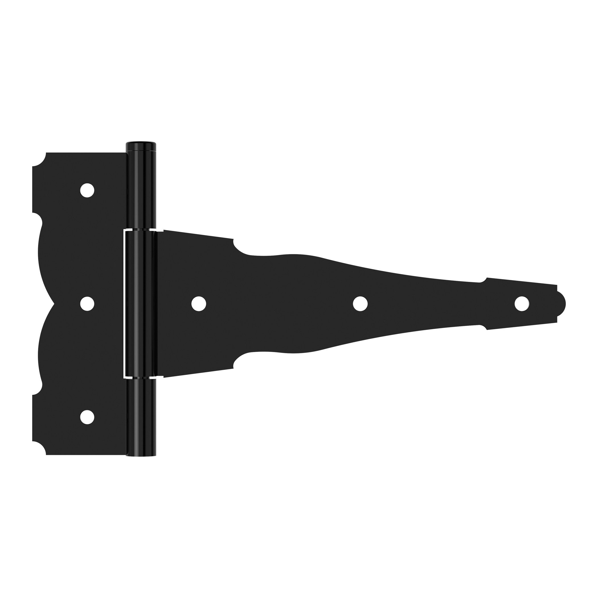 National Hardware N166-012 Decorative T-Hinge, 10 in W Gate Leaf, 1/8 in Thick Gate Leaf, 1/8 in Thick Frame Leaf, Steel - 3