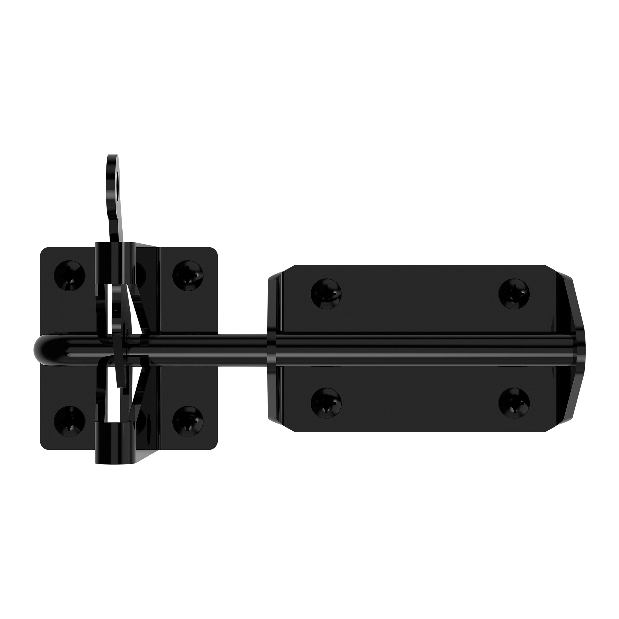National Hardware N166-015 Gate Latch, 7.302 in L, 3-7/8 in W, Steel, Black - 2