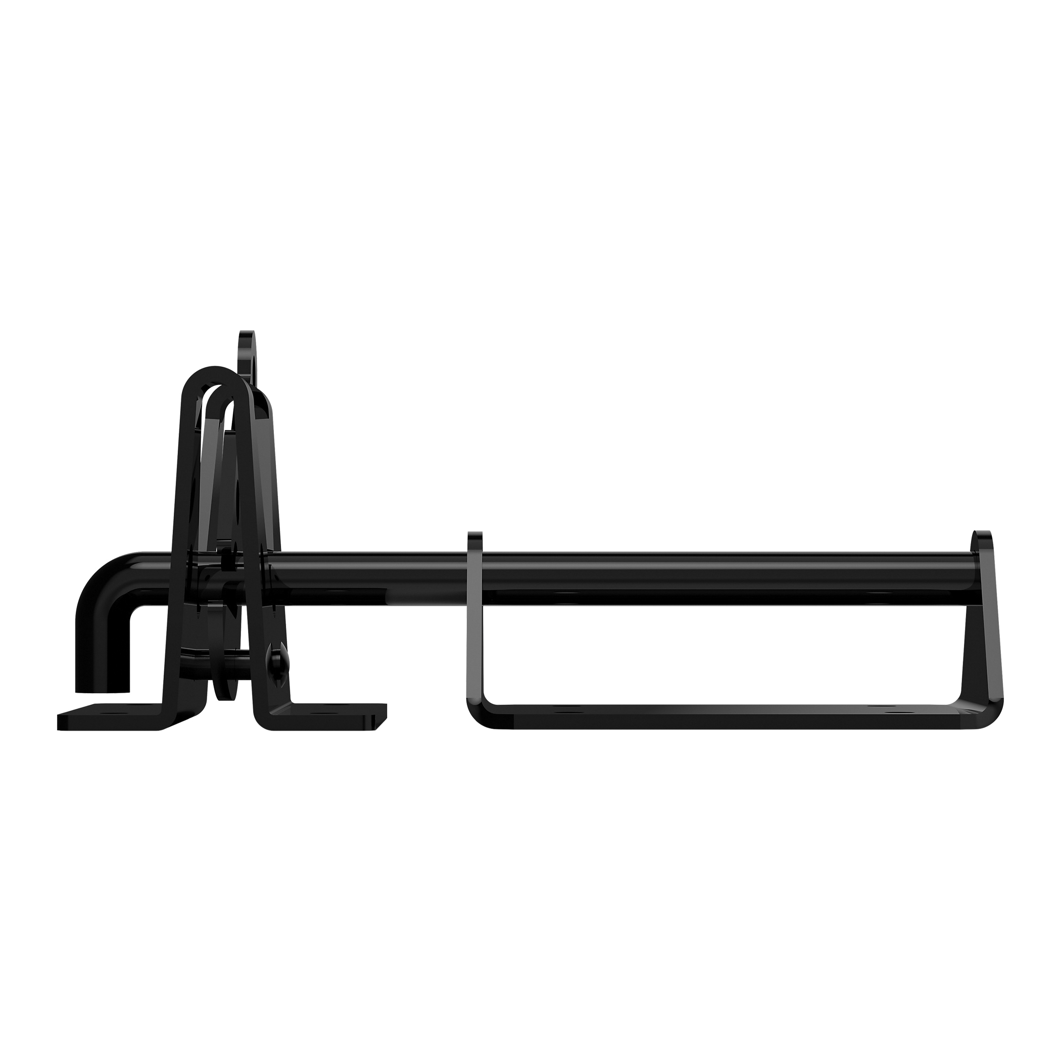 National Hardware N166-015 Gate Latch, 7.302 in L, 3-7/8 in W, Steel, Black - 4