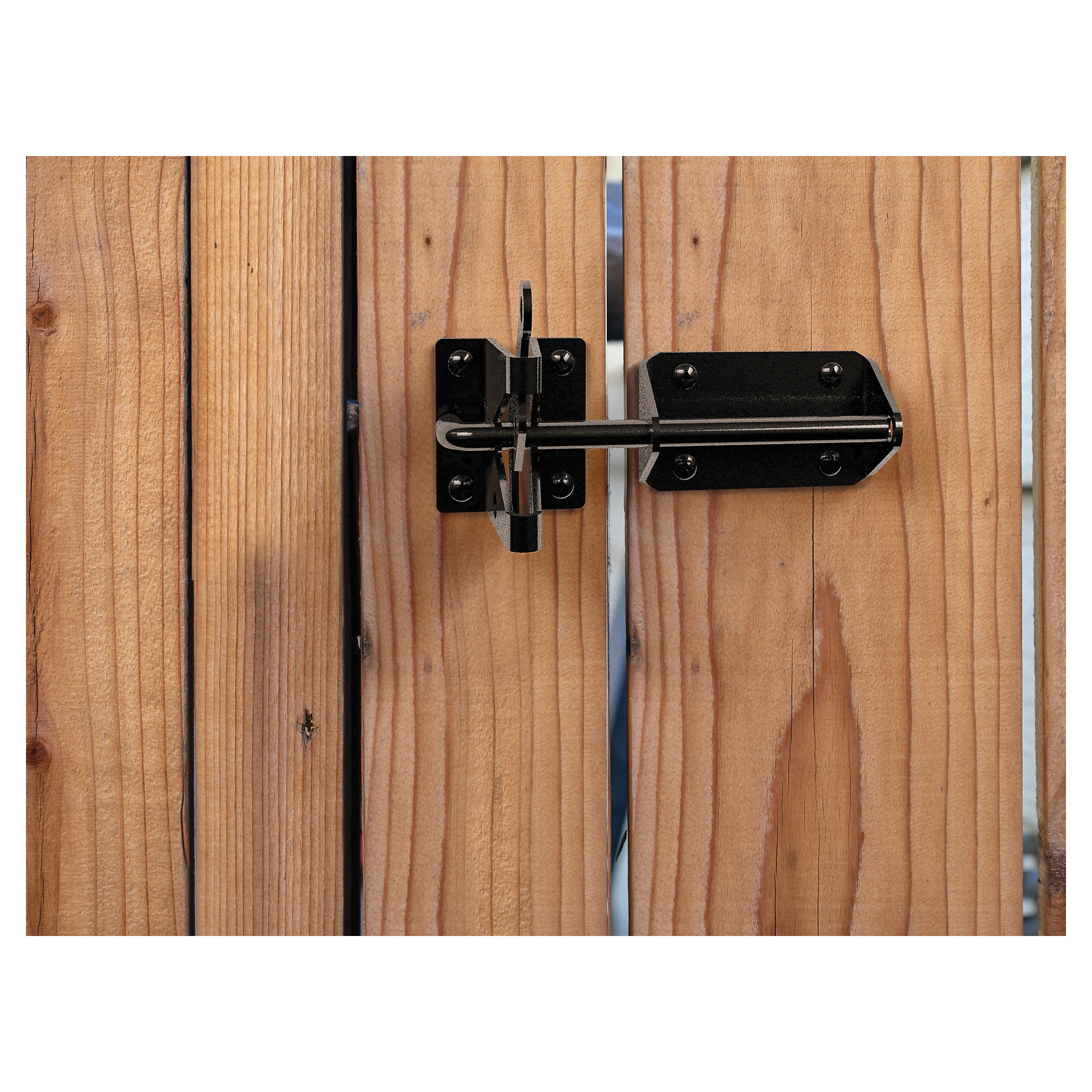 National Hardware N166-015 Gate Latch, 7.302 in L, 3-7/8 in W, Steel, Black - 5