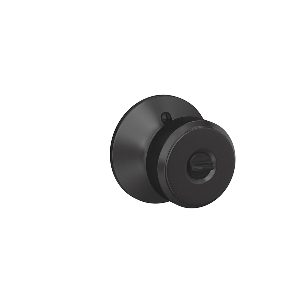 Schlage F Series F51VBWE622 Entry Knob Set, Knob Handle, Matte, Metal, Residential, 2 Grade, Black, Yes - 4
