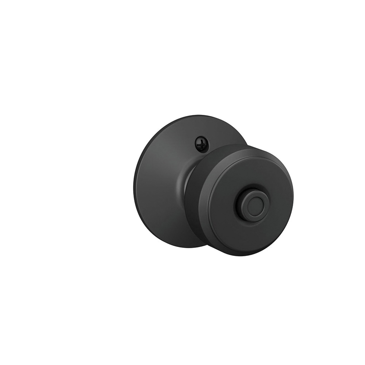 Schlage F Series F40VBWE622 Privacy Lockset, Round Design, Knob Handle, Matte Black, Metal, Yes - 4