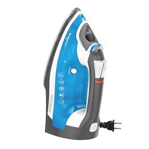 Black+Decker ICR19XS One Step Steam Cord Reel Iron, 1200 W, Blue, Stainless Steel - 2