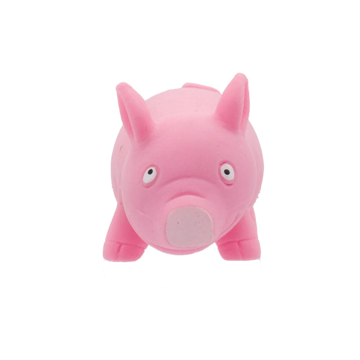 Toysmith 5775 Pulled Pork Animal Toy, 3 Years and Up, 3-1/2 in, Pig, Sand/Thermoplastic Rubber - 2