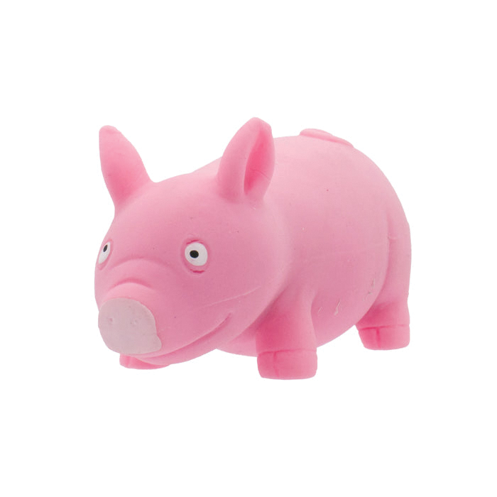 Toysmith 5775 Pulled Pork Animal Toy, 3 Years and Up, 3-1/2 in, Pig, Sand/Thermoplastic Rubber - 3