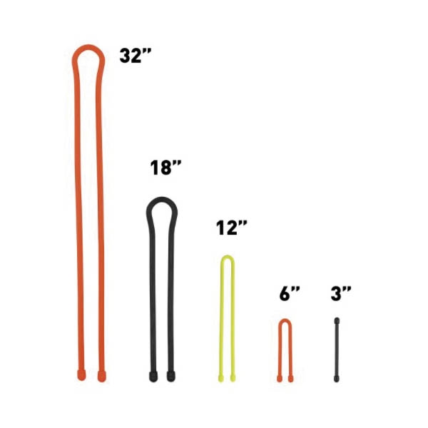 Gear Tie GTPP12-01-6R8 Twist Tie, 3/8 in W, 12 in L, Rubber, Black - 3