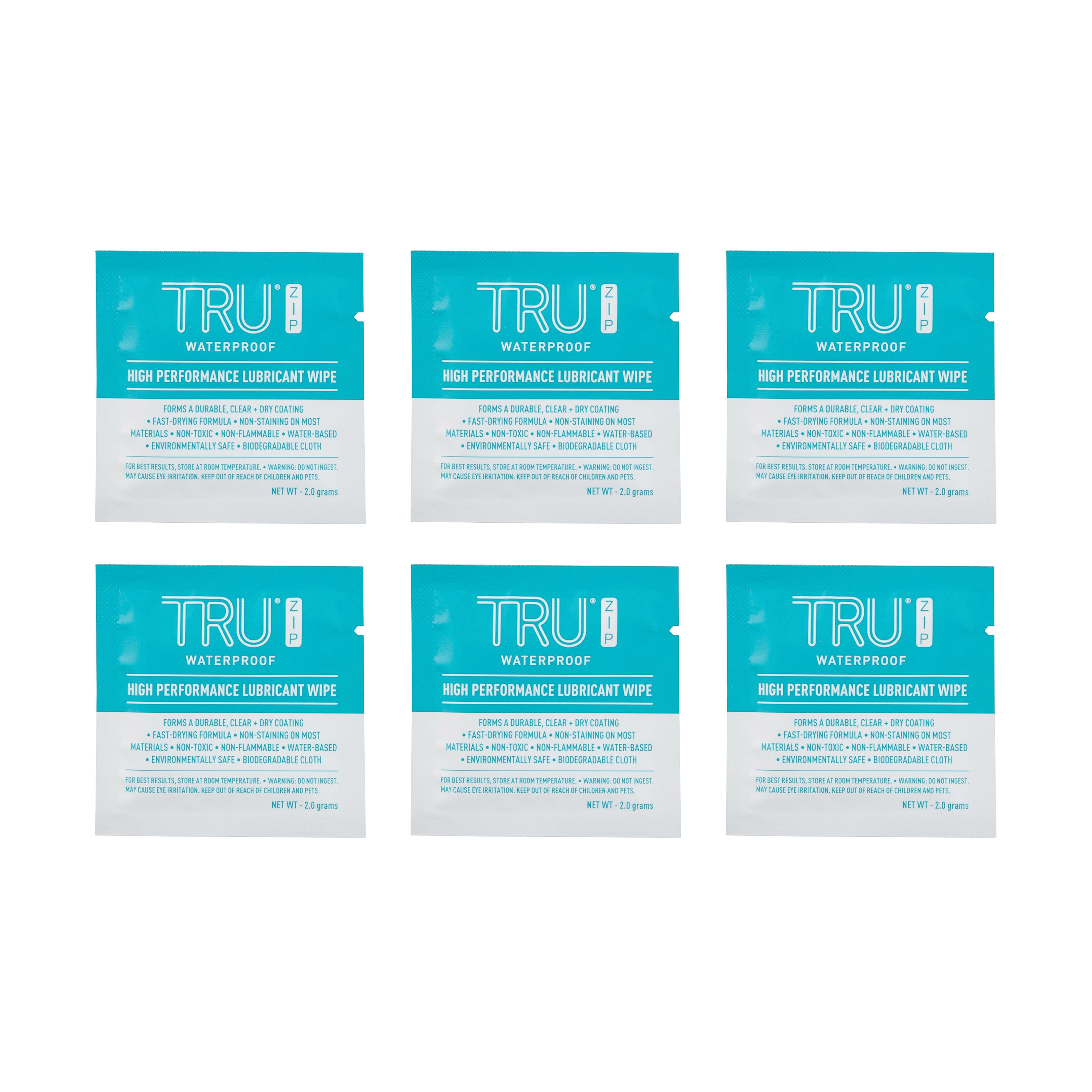Nite Ize TRU&reg; ZIP TRUZL-6R8 Lubricant Wipes, 2.6 in L, 2.6 in W, 0.12 in Thick - 2