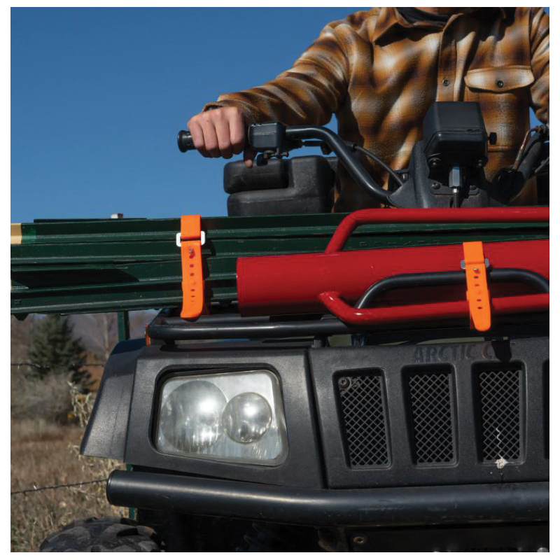 Nite Ize GearPro USS18-31-R3 Utility Strap, 0.92 in W, 18 in L, 70 lb Working Load, Aluminum/Rubber, Bright Orange - 4