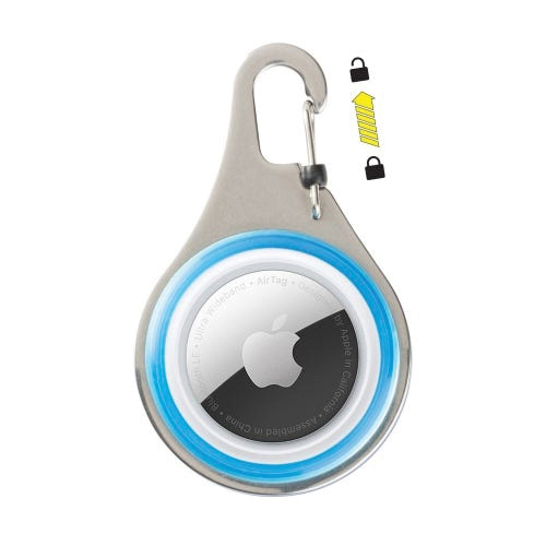 Nite Ize WearAbout WATP-03T-R6 Clippable Tracker Holder, Stainless Steel/Thermoplastic Rubber, Blue - 2