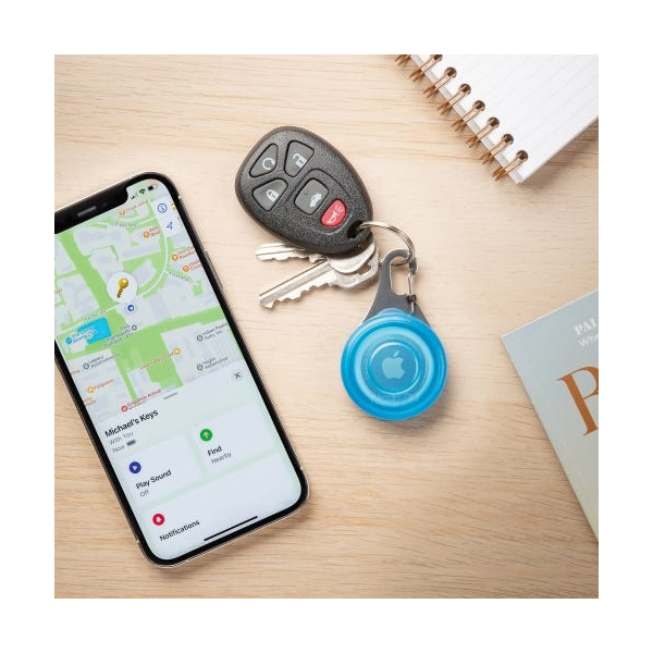 Nite Ize WearAbout WATP-03T-R6 Clippable Tracker Holder, Stainless Steel/Thermoplastic Rubber, Blue - 5
