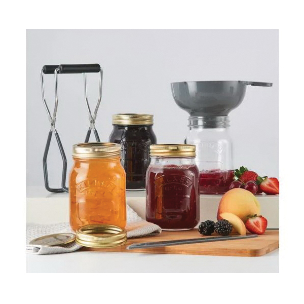 Kilner 0025.058 Preserving Starter Set, Soda Lime Glass, 8-Piece - 2