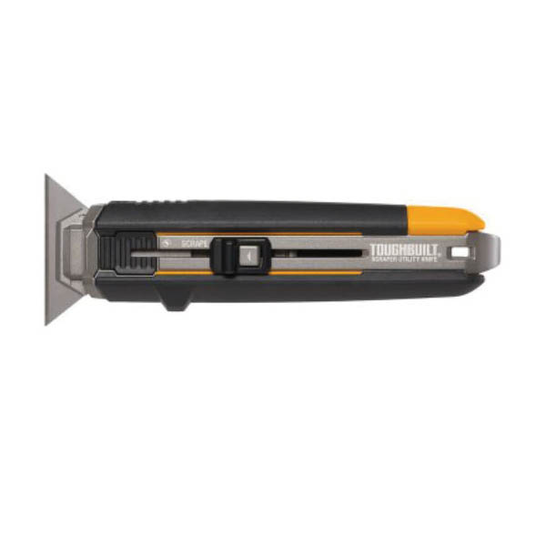 Toughbuilt TB-H4S5-01-6BEF Scraper Utility Knife, 2.2 in L Blade, Steel Blade, Ergonomic Handle - 2