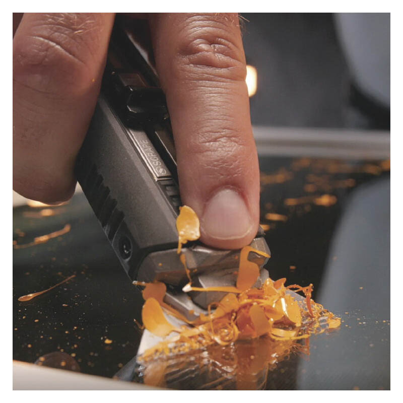 Toughbuilt TB-H4S5-01-6BEF Scraper Utility Knife, 2.2 in L Blade, Steel Blade, Ergonomic Handle - 4