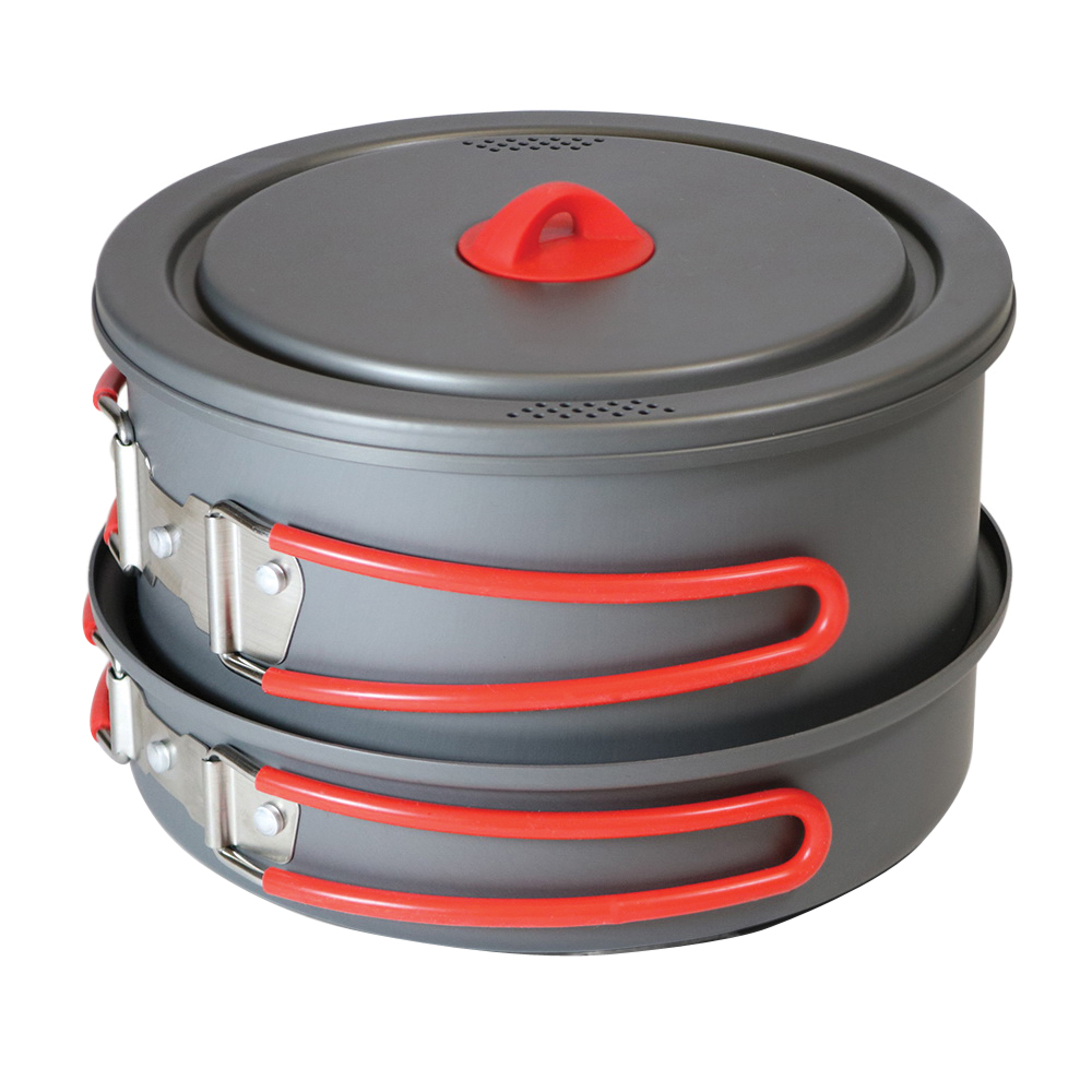 Coghlan's 1824 Cook Set, Aluminum/Silicone/Stainless Steel, Swing-Out Handle - 2
