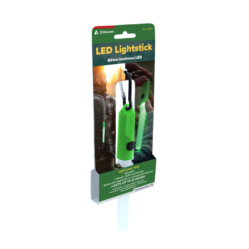 Coghlan's 2200 Light Stick, Green Body, Alkaline Battery, AAA Battery, LED Lamp - 2