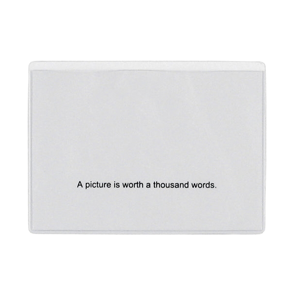 Magnet Source 08151 Series Magnetic Photo Pocket, 5 in L x 3.5 in W x 0.02 in THK Dimensions, Plastic/Vinyl, Clear/White