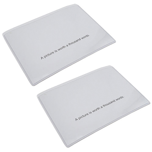 Magnet Source 08151 Series Magnetic Photo Pocket, 5 in L x 3.5 in W x 0.02 in THK Dimensions, Plastic/Vinyl, Clear/White - 2