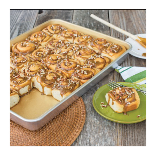 Nordic Ware Naturals 44750 High-Sided Sheet Cake Pan, 17.3 in OAL, Aluminum, Non-Stick: Yes, Dishwasher Safe: No - 2