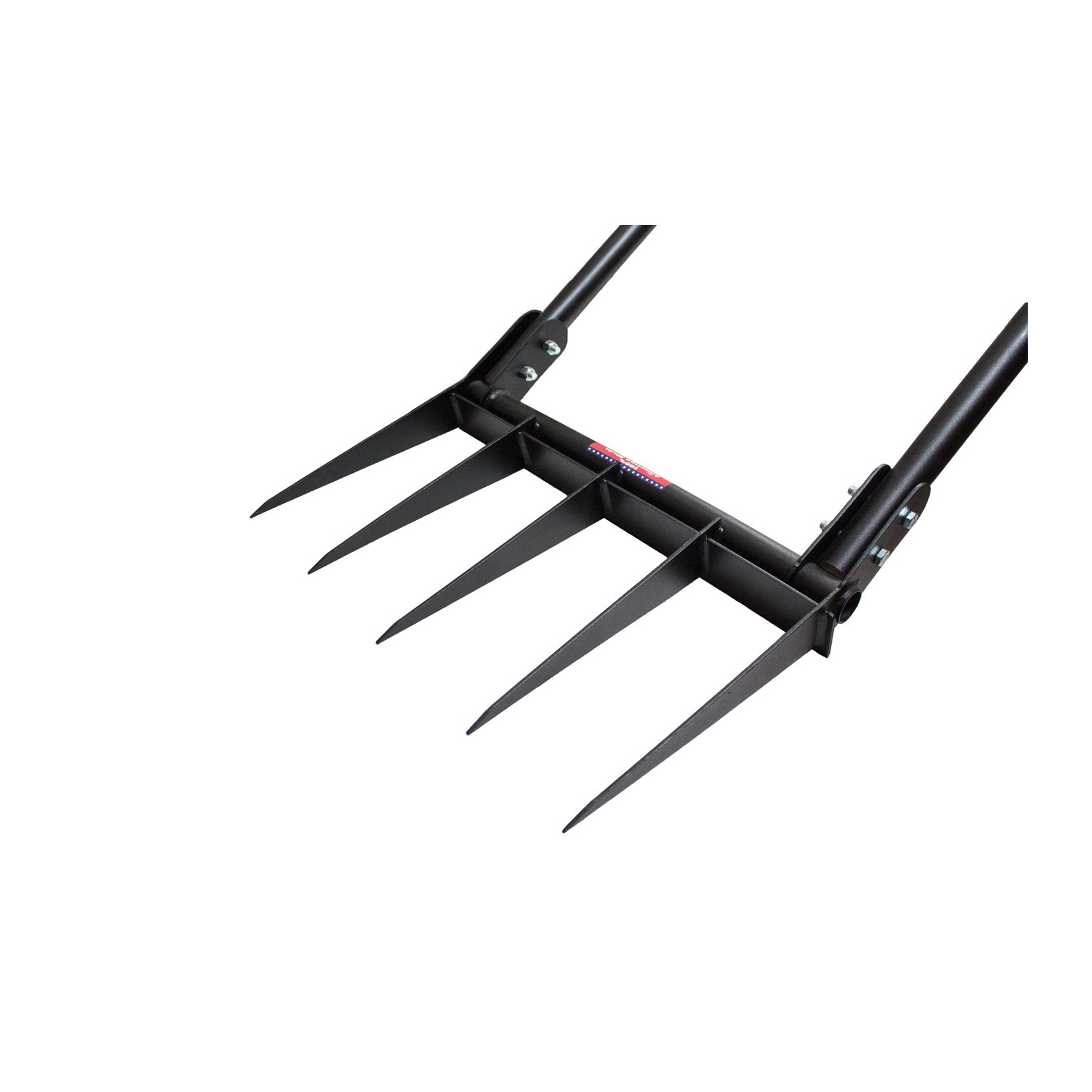 BULLY Tools 92627 Broadfork, 20 in W Tine, 11 in L Tines, Fixed Tine, 5-Tine, Steel Tine, Steel - 2