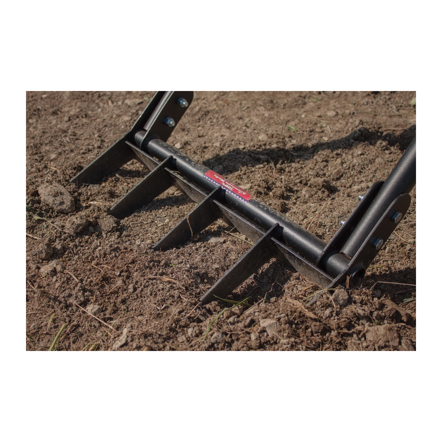 BULLY Tools 92627 Broadfork, 20 in W Tine, 11 in L Tines, Fixed Tine, 5-Tine, Steel Tine, Steel - 5