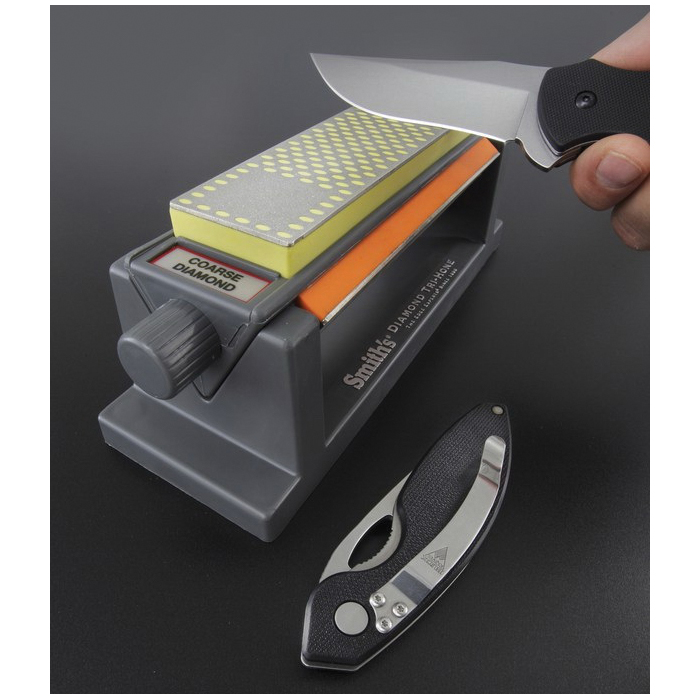 Smith's 50380 Knife Sharpener, 325, 750, 1000 to 1200 Grit, Coarse, Fine, Arkansas Stone/Diamond Abrasive - 2