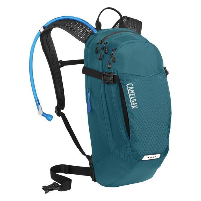 Camelbak M.U.L.E. 12 CB-2654401000 Series Hydration Pack, Black/Moroccan Blue, 18-1/2 in L, 8-1/4 in W, 100 oz Volume - 2
