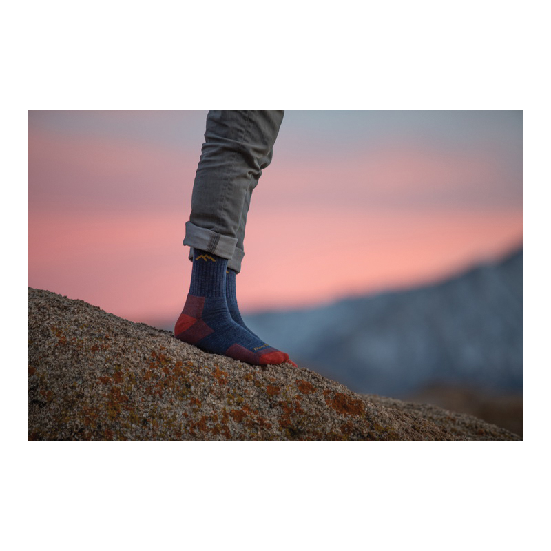 Darn Tough Hiker Series 1466-DENIM-XL Micro Crew Hiking Socks, Men's, XL, Lycra Spandex/Merino Wool/Nylon - 4