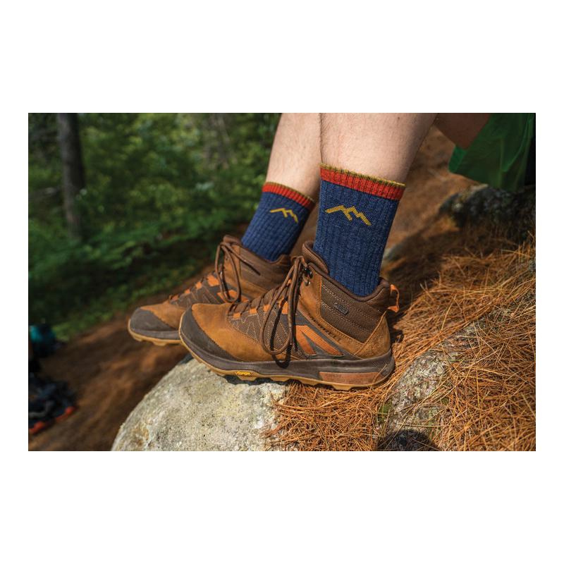 Darn Tough Hiker Series 1466-DENIM-XL Micro Crew Hiking Socks, Men's, XL, Lycra Spandex/Merino Wool/Nylon - 5