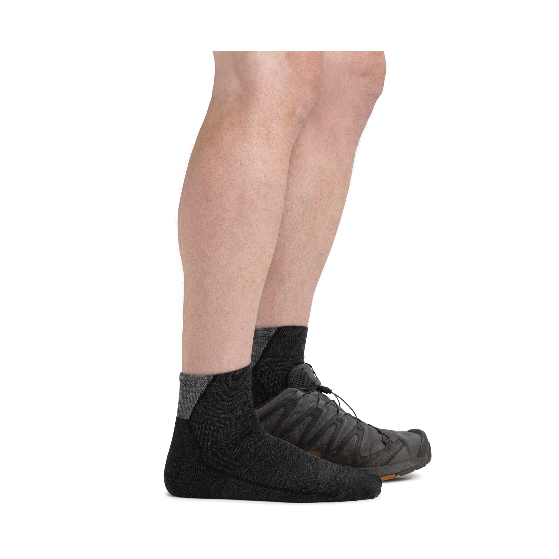 Darn Tough Hiker Series 1959-TAUPE-XL Quarter Hiking Socks, Men's, XL, Lycra Spandex/Merino Wool/Nylon, Taupe - 2