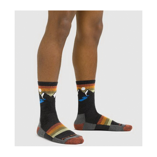 Darn Tough Sunset Ridge Series 1997-CC-XL Micro Crew Hiking Socks, Men's, XL, Lycra Spandex/Merino Wool/Nylon, Charcoal - 2
