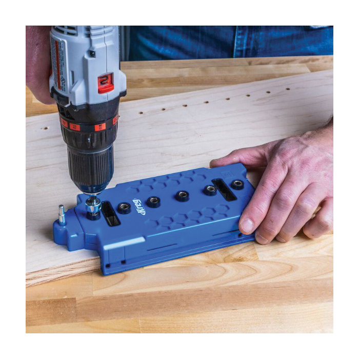 Kreg KMA3232 Shelf Pin Jig, 6-Guide Hole, For: 1/4 in Kreg Shelf Pin Jig Drill Bit, 5 mm Kreg Shelf Pin Jig Drill Bit - 5