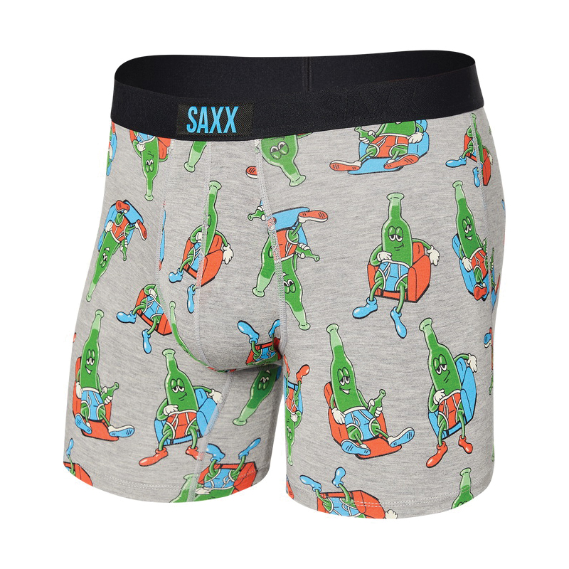 Saxx Vibe Series SXBM35-PDH-S Boxer Briefs, S, Elastane/Viscose Fabric, Gray Heather, 30 to 32 in, 5 in L - 4