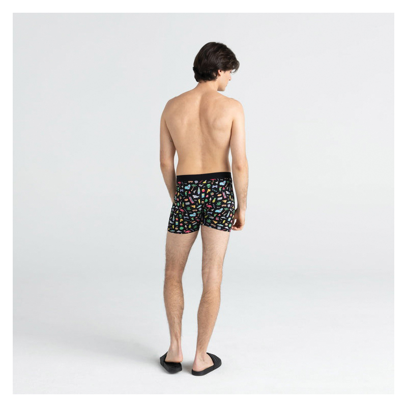 Saxx Daytripper Series SXBB11F-FBB-S Boxer Briefs, S, Black, Elastane/Polyester, 30 to 32 in Waist - 2