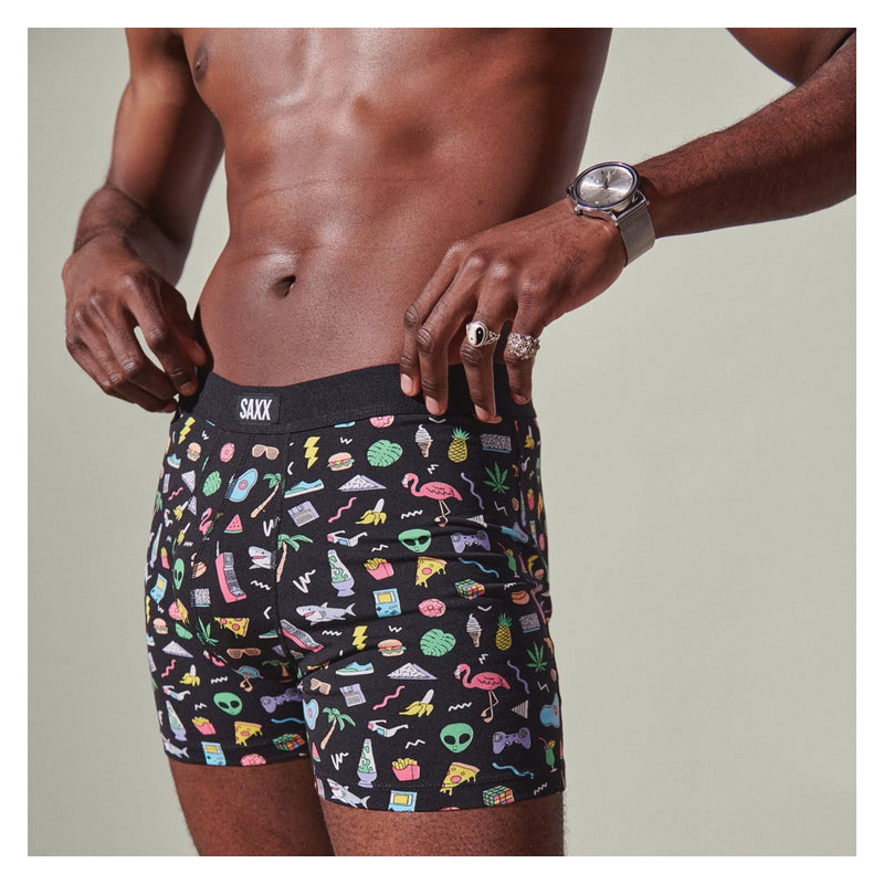 Saxx Daytripper Series SXBB11F-FBB-S Boxer Briefs, S, Black, Elastane/Polyester, 30 to 32 in Waist - 3