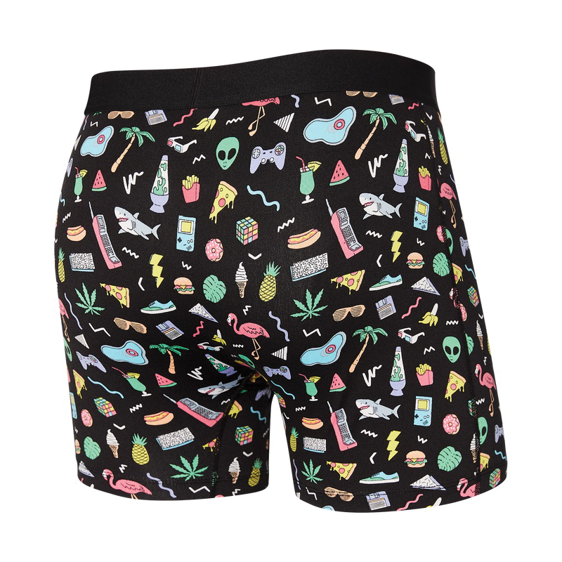 Saxx Daytripper Series SXBB11F-FBB-S Boxer Briefs, S, Black, Elastane/Polyester, 30 to 32 in Waist - 5
