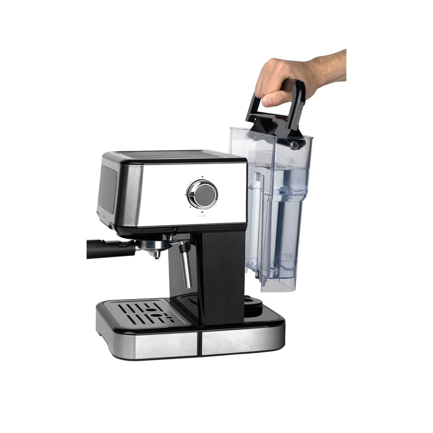 Capresso Cafe TS 129.05 Espresso Machine, 1100 W, Knob Control, Stainless Steel, Black/Stainless Steel - 2