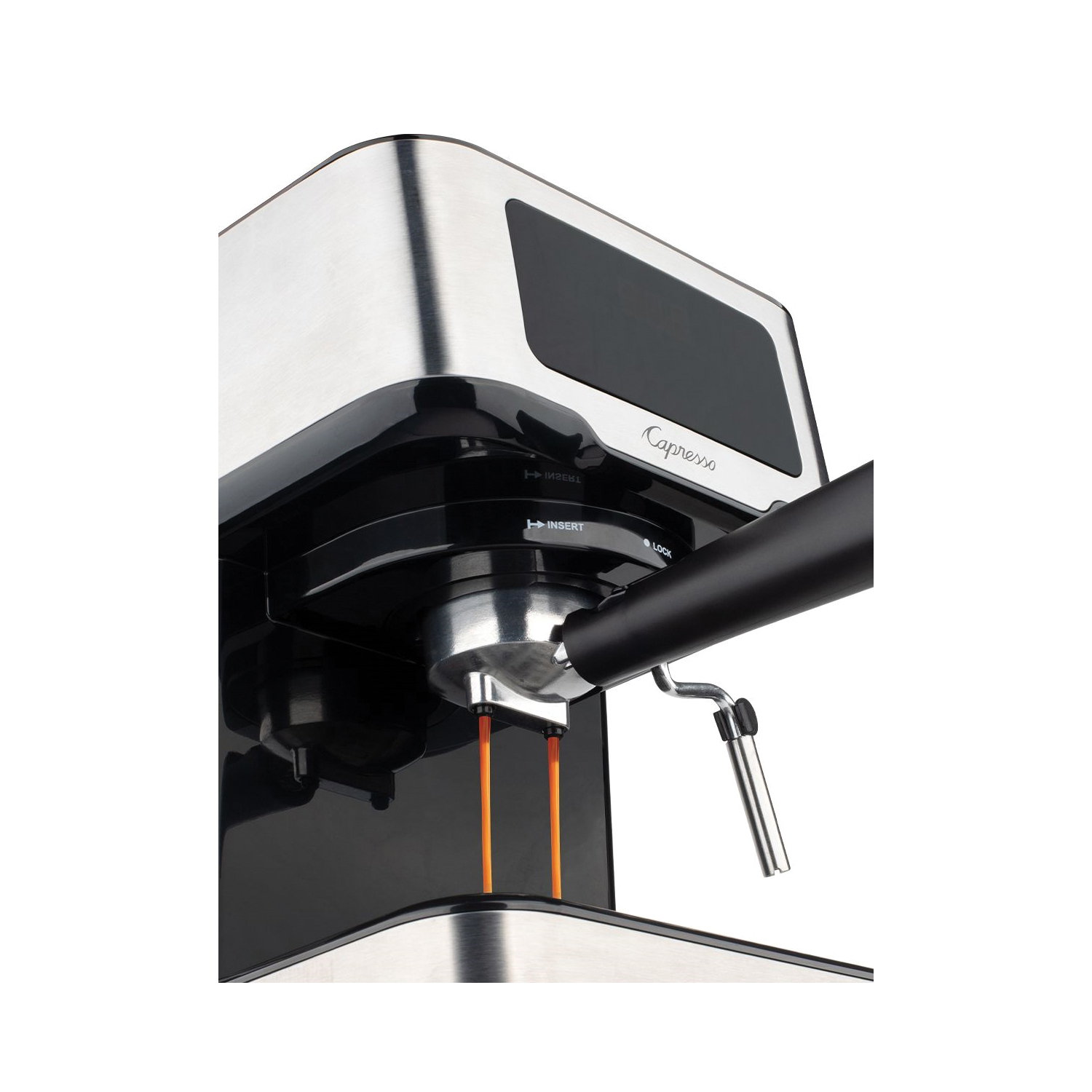 Capresso Cafe TS 129.05 Espresso Machine, 1100 W, Knob Control, Stainless Steel, Black/Stainless Steel - 4