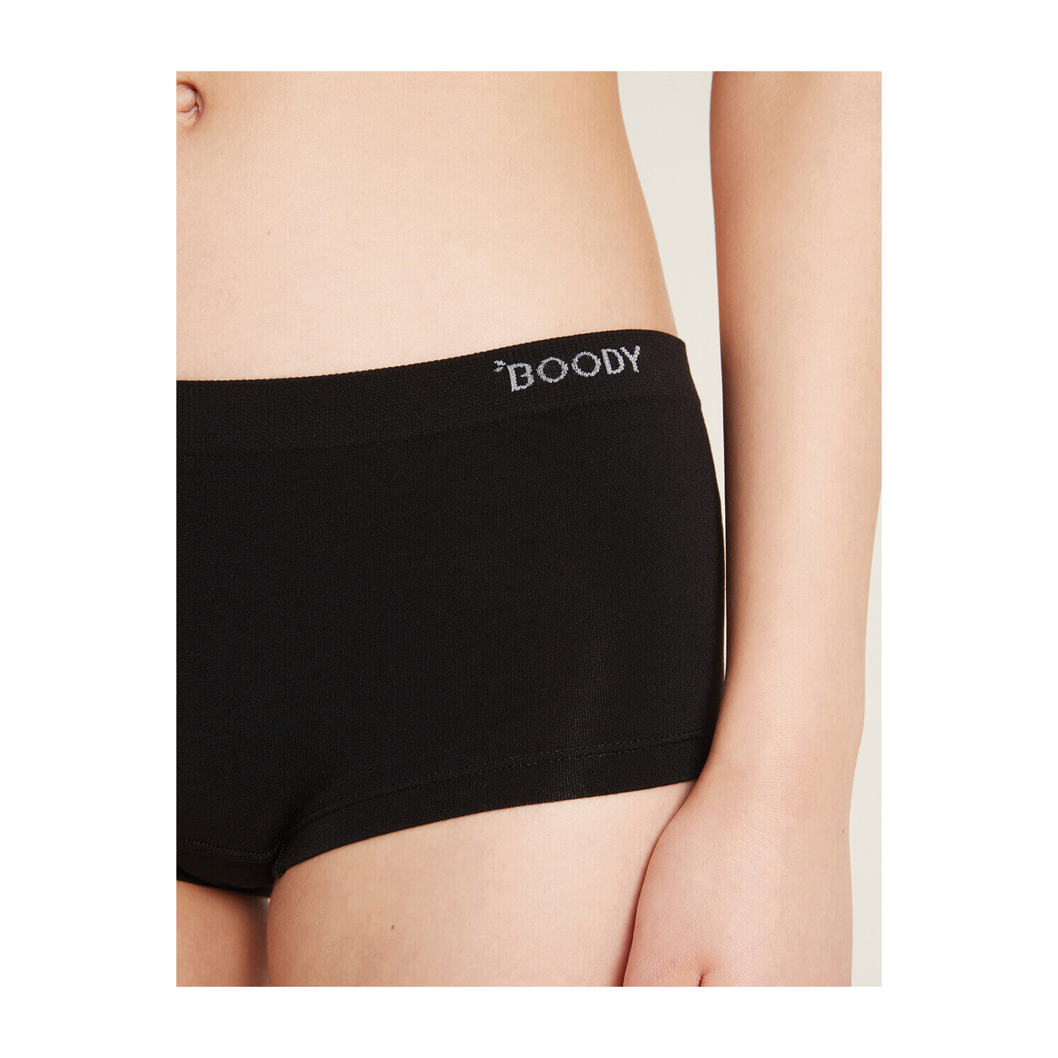 Boody BLBLL-L Boyleg Briefs, L, Bamboo Viscose/Nylon/Spandex, Black, 31 in - 3