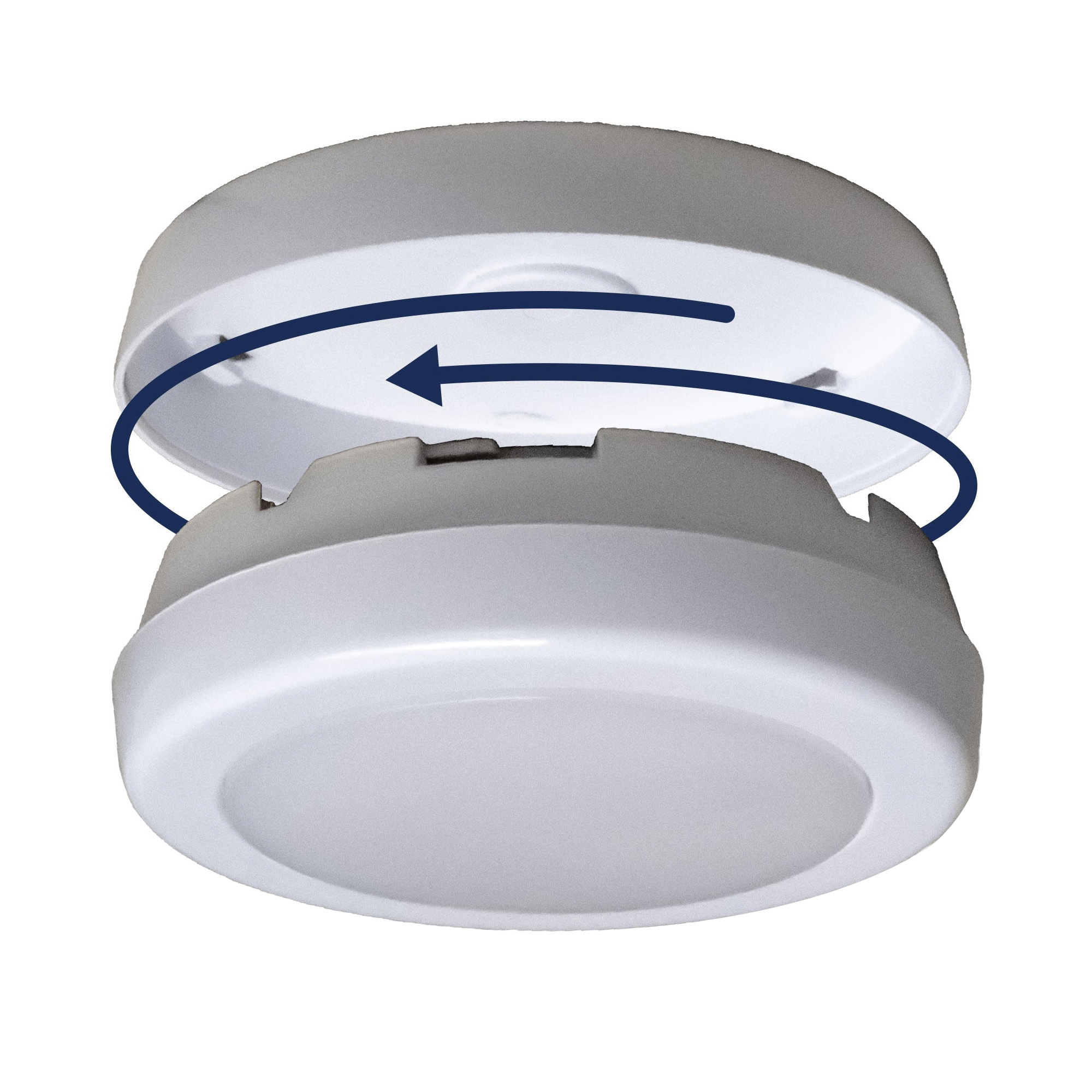 Westek BL-PCCT-W3 Series Adjustable Puck Light, 3.37 in Dia, AA Battery, LED Lamp, 80 Lumens, White, 3/CD - 4