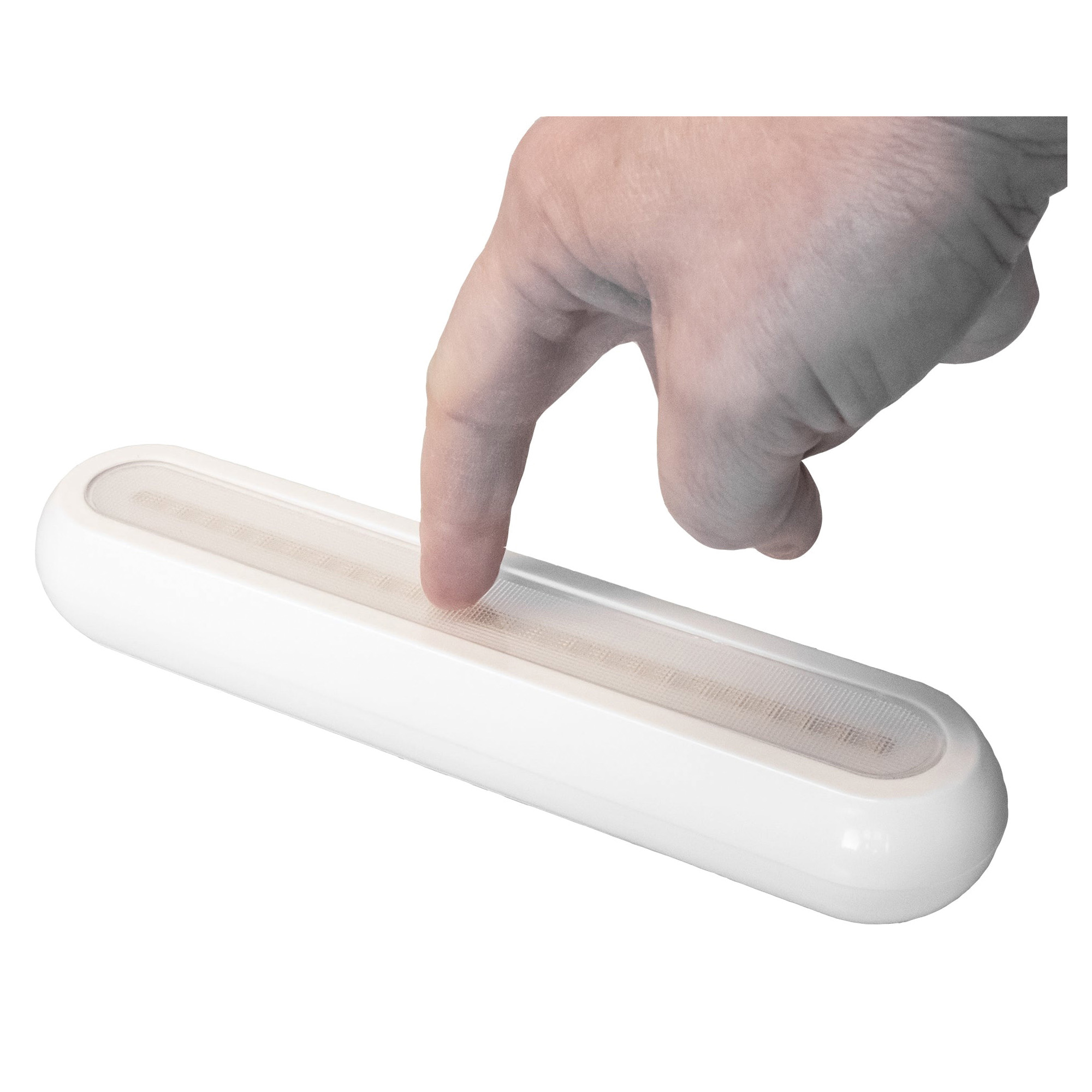 Westek BL-BUTN-W Compact Bar Light, AA Battery, LED Lamp, 120 Lumens, 3000 K Color Temp, White - 5
