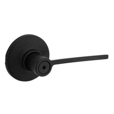 Kwikset Ladera Series 300LRL RDT 514 CP Privacy Lockset, Lever Handle, Matte, Zinc, Black, Yes, Left, Right Hand - 2
