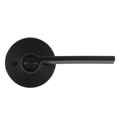 Kwikset Ladera Series 300LRL RDT 514 CP Privacy Lockset, Lever Handle, Matte, Zinc, Black, Yes, Left, Right Hand - 3