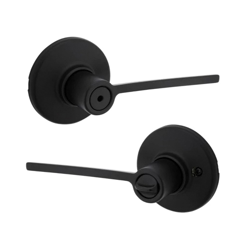 Kwikset Ladera Series 300LRL RDT 514 CP Privacy Lockset, Lever Handle, Matte, Zinc, Black, Yes, Left, Right Hand - 5
