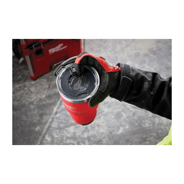 Milwaukee PACKOUT 48-22-8393R Tumbler, 30 oz, Sliding Magnetic Lid, Metal, Red, Insulated - 4