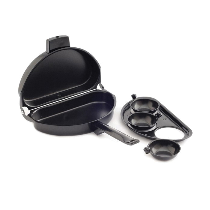 Norpro 665 Omelet Pan with Poacher, 9 in Dia, Steel, Non-Stick: Yes - 2