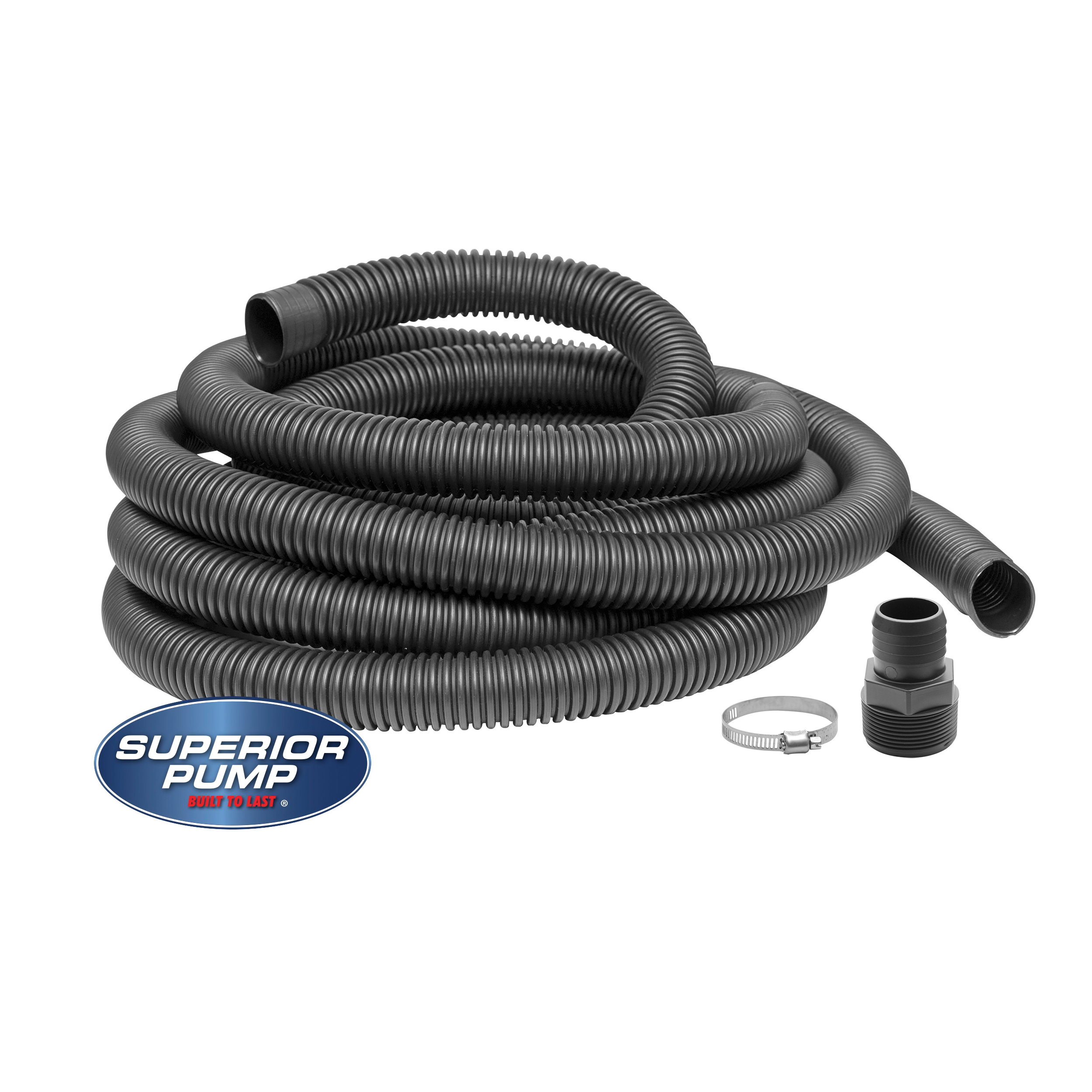 Superior Pump 99625 Hose Kit, 1-1/2 in ID, 24 ft L, Thermoplastic Hose