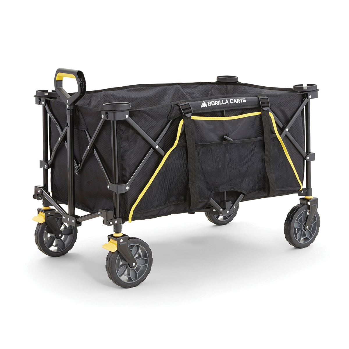 Gorilla Carts GCSW-7P Folding Utility Wagon with Oversized Bed, 40 in OAL, 23 in OAW, 39-1/2 in OAH - 2