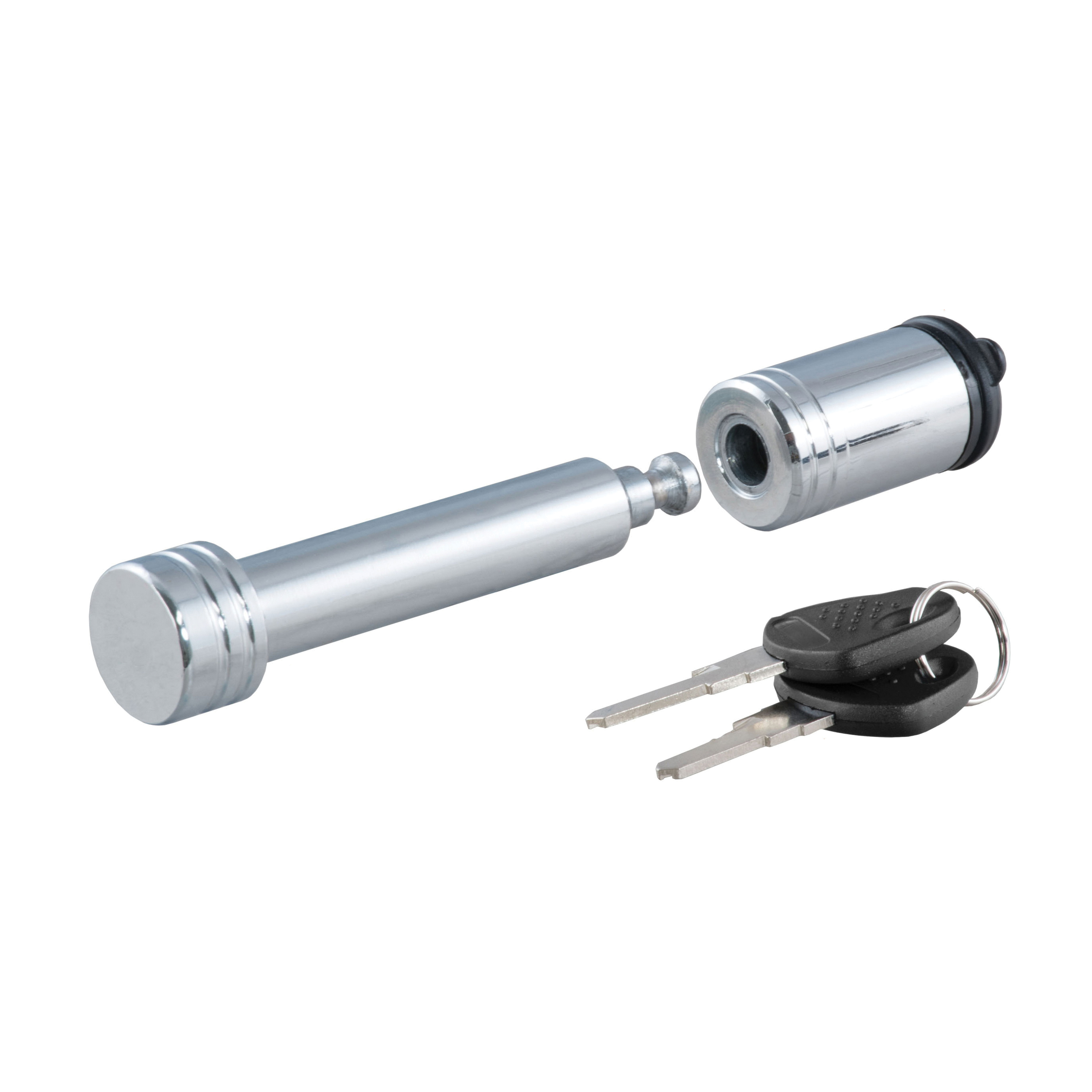 Curt 23515 Receiver Lock, 5/8 in Dia Shackle, For: 2 in Receiver Tube, Hitch Lock, Carbon Steel, Chrome - 3