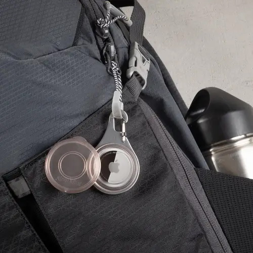 Nite Ize WEARABOUT WAT03TR6 Clippable Tracker Holder, Stainless Steel/TPR, Blue - 3